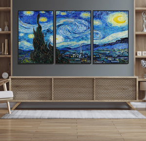 Vincent Van Gogh The Starry Night Abstract Wall Art Canvas
