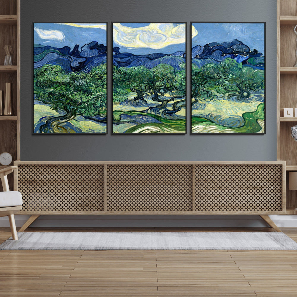 Olive Trees Van Gogh Wall Art Canvas Print