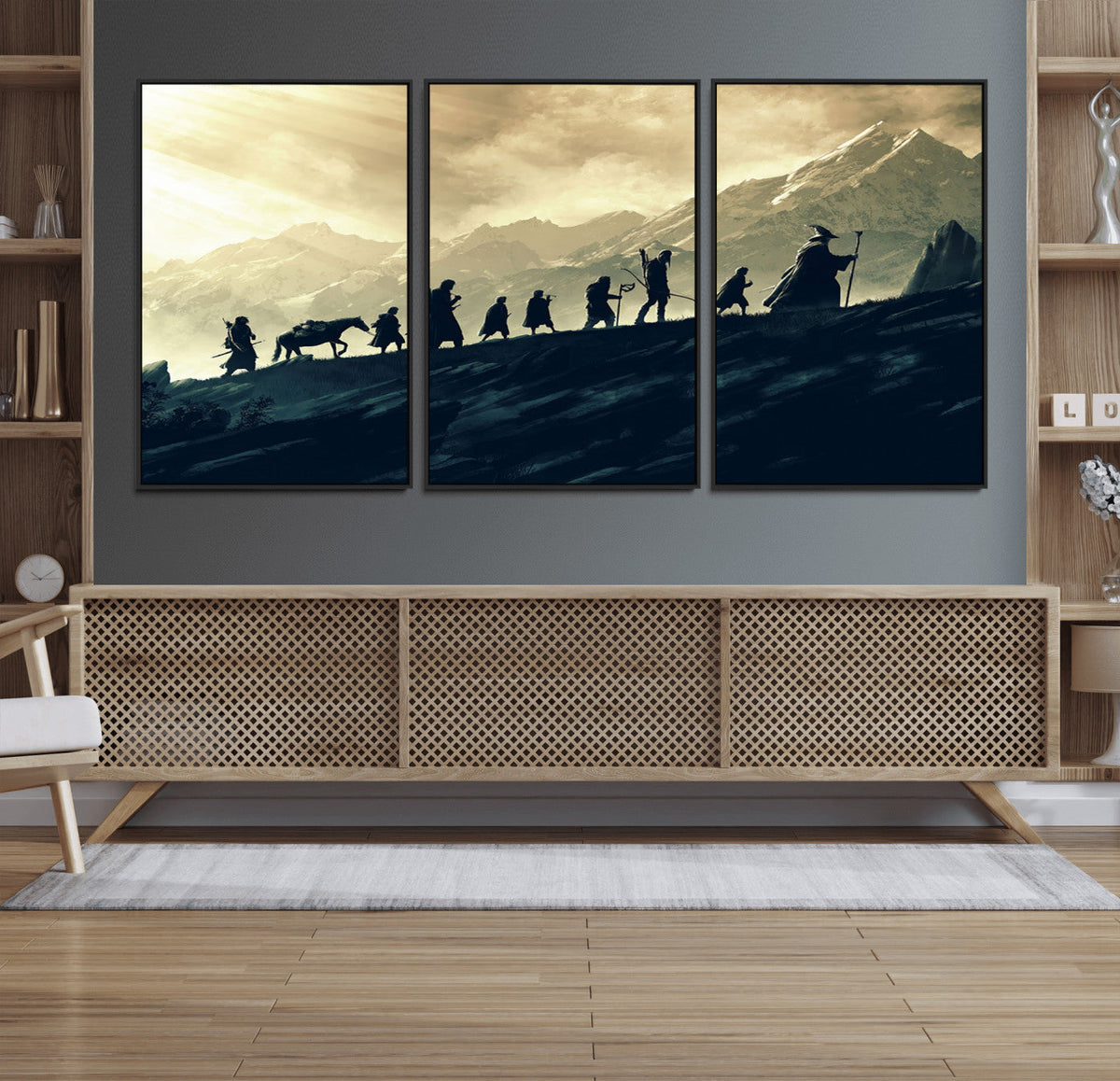 Fellowship Journey Wall Art – Fantasy Adventure Canvas Print