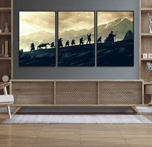 Fellowship Journey Wall Art – Fantasy Adventure Canvas Print