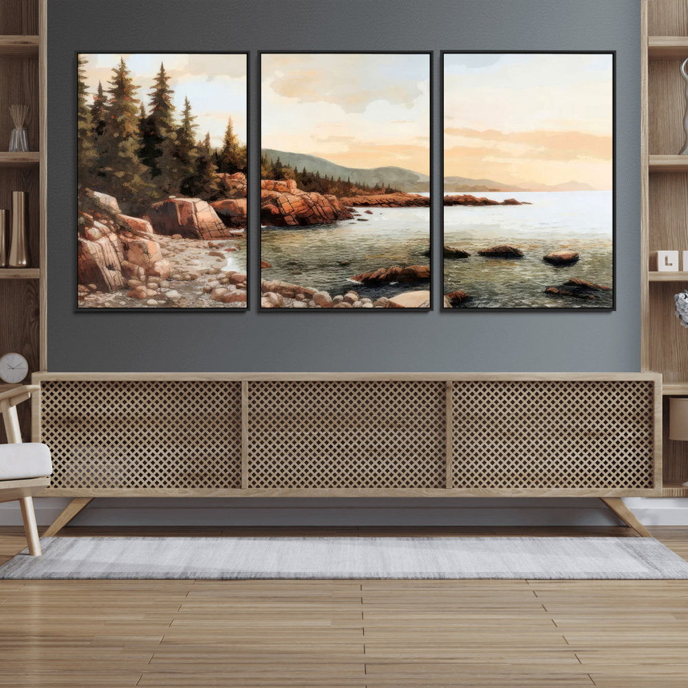 Serene Coastal View of Acadia National Park Wall Art -