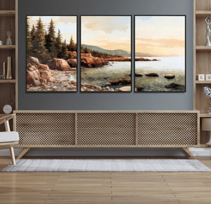 Serene Coastal View of Acadia National Park Wall Art -