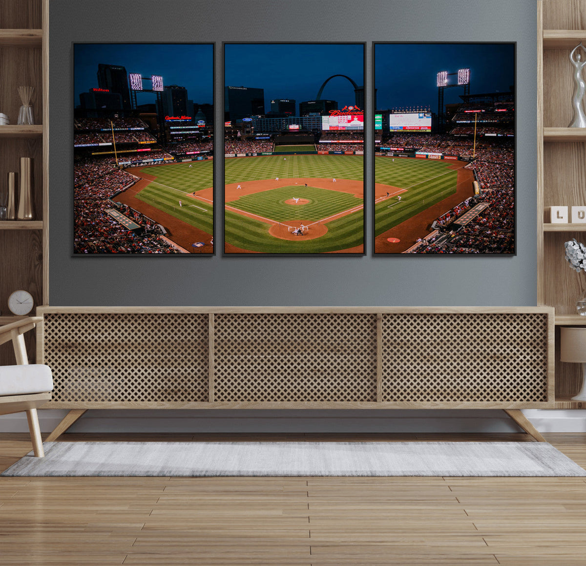 St. Louis Cardinals Baseball Team Print - Busch Stadium Wall