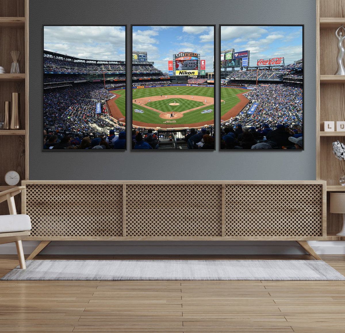 New York Mets Baseball Team Print - Citi Field Stadium Wall