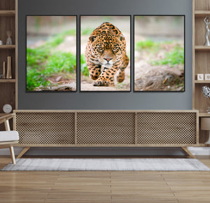 Leopard on the Prowl - Stunning Large Framed Leopard Wall