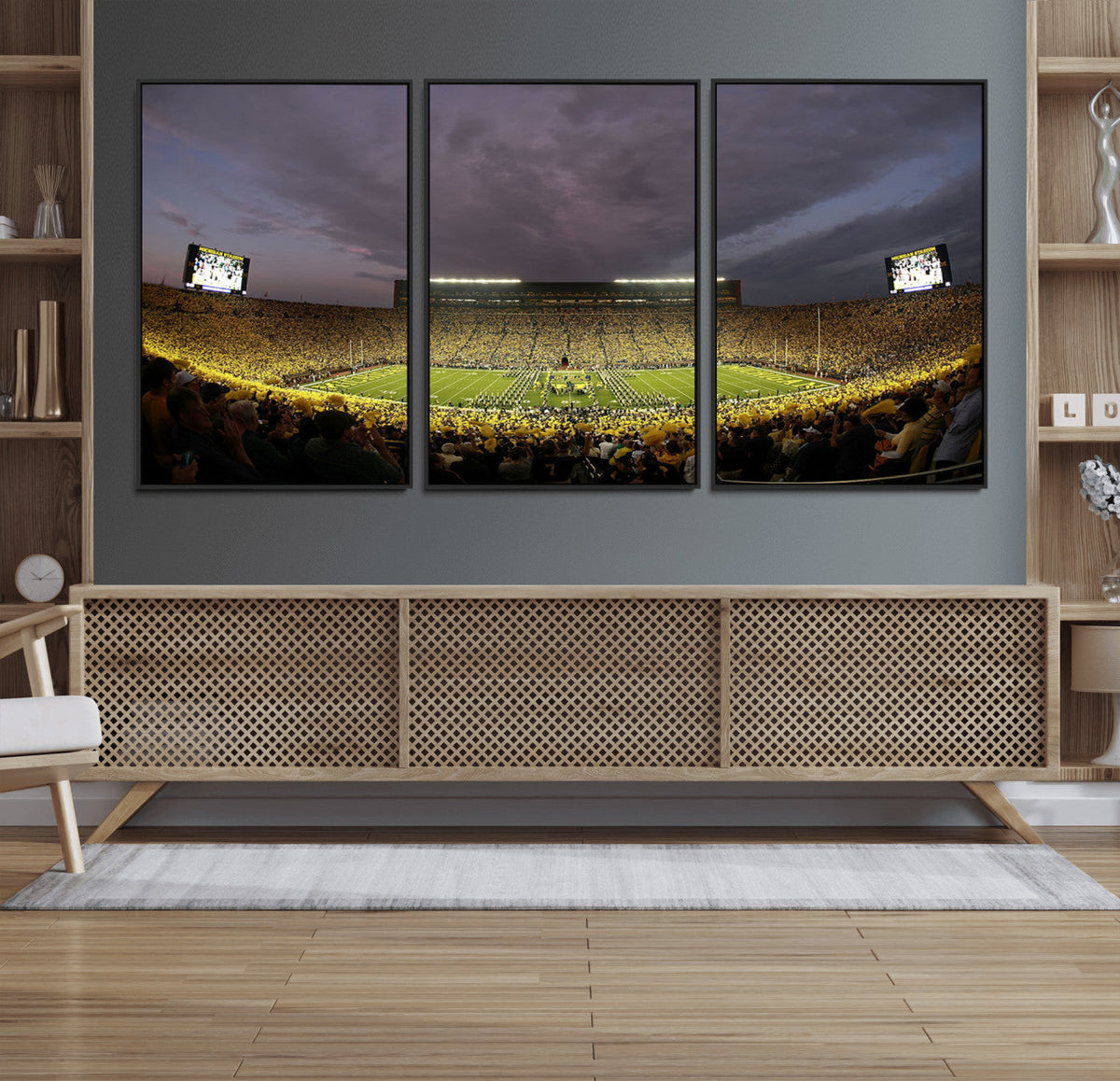 Michigan Wolverines Print - Michigan Stadium Wall Art Canvas