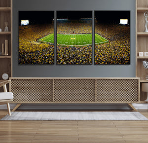 Stadium in Michigan Wall Art Canvas Print, Framed American