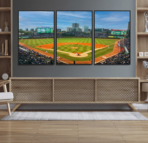 Wrigley Field Chicago Cubs Panoramic Canvas Print –