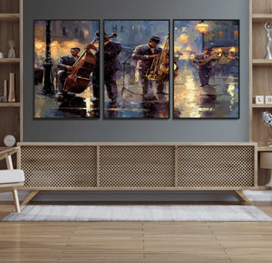 Afro Abstract Jazz Music Wall Art Canvas Print – Colorful