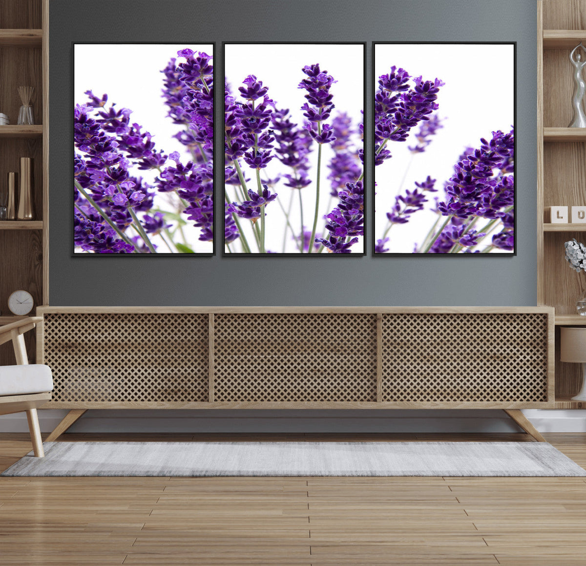 Lavender Flower Wall Art Canvas Print