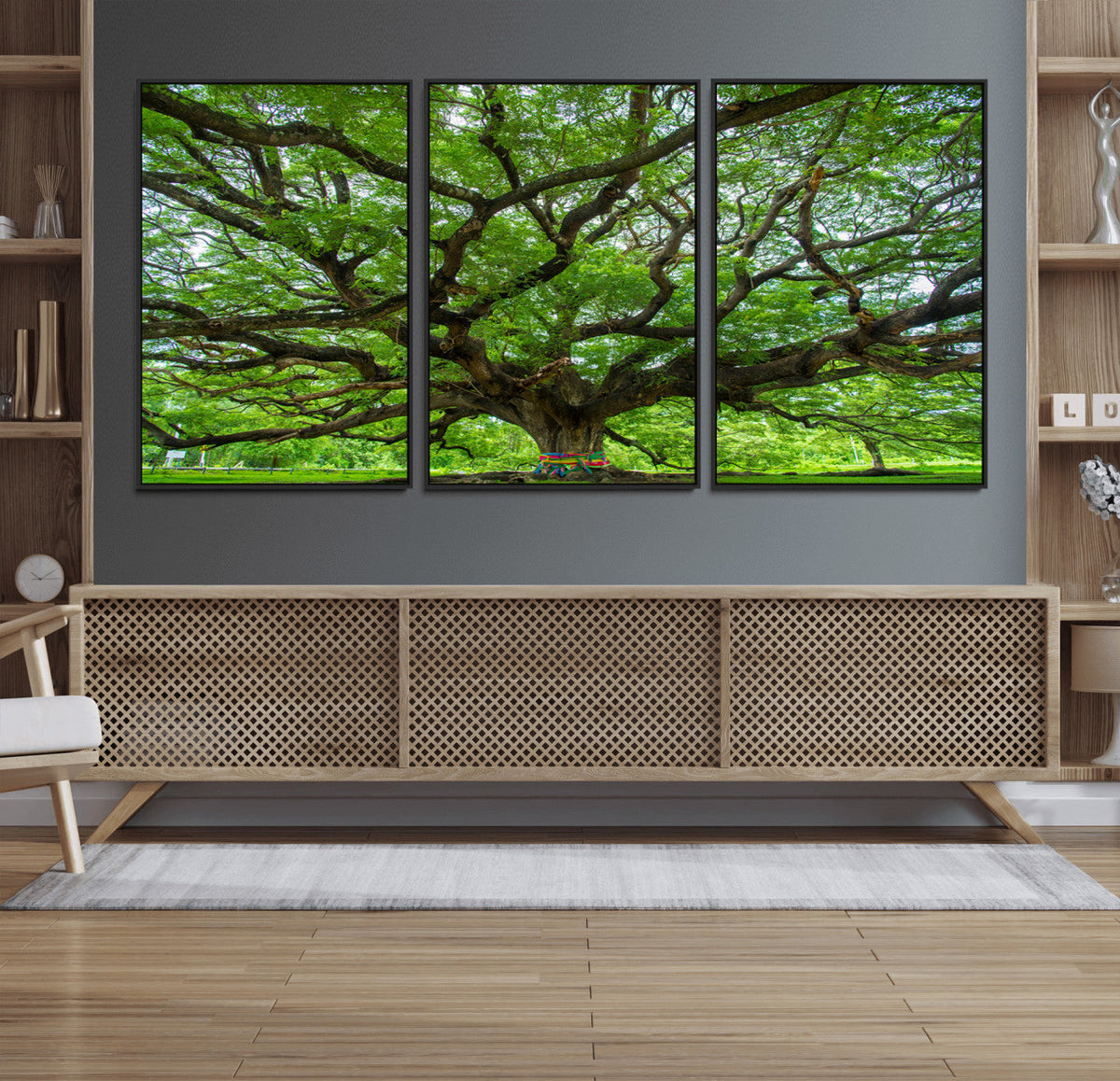 Angel Oak Tree Wall Art Canvas Print – Framed Majestic