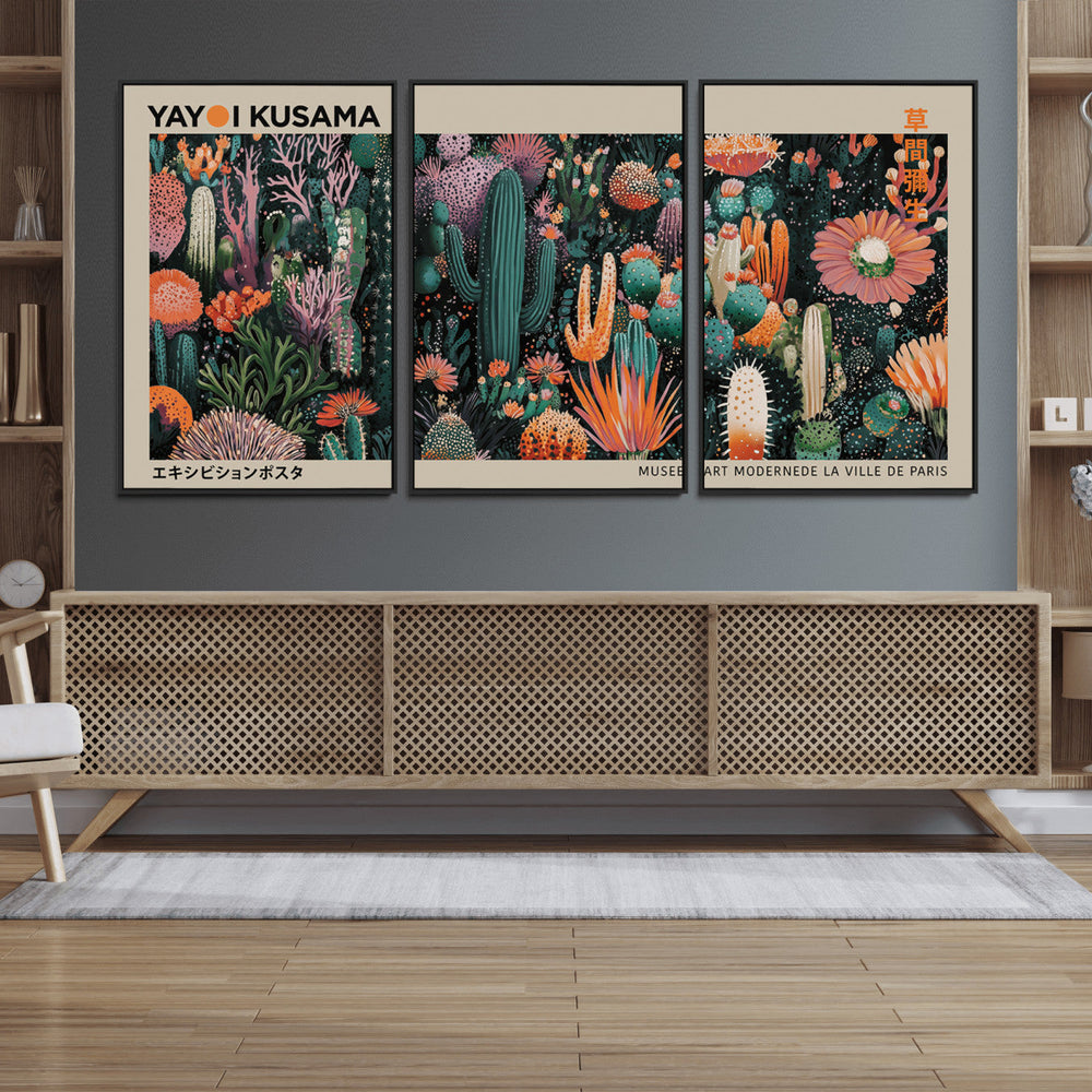 Yayoi Kusama Art Print Canvas – Abstract Mount Fuji Japanese