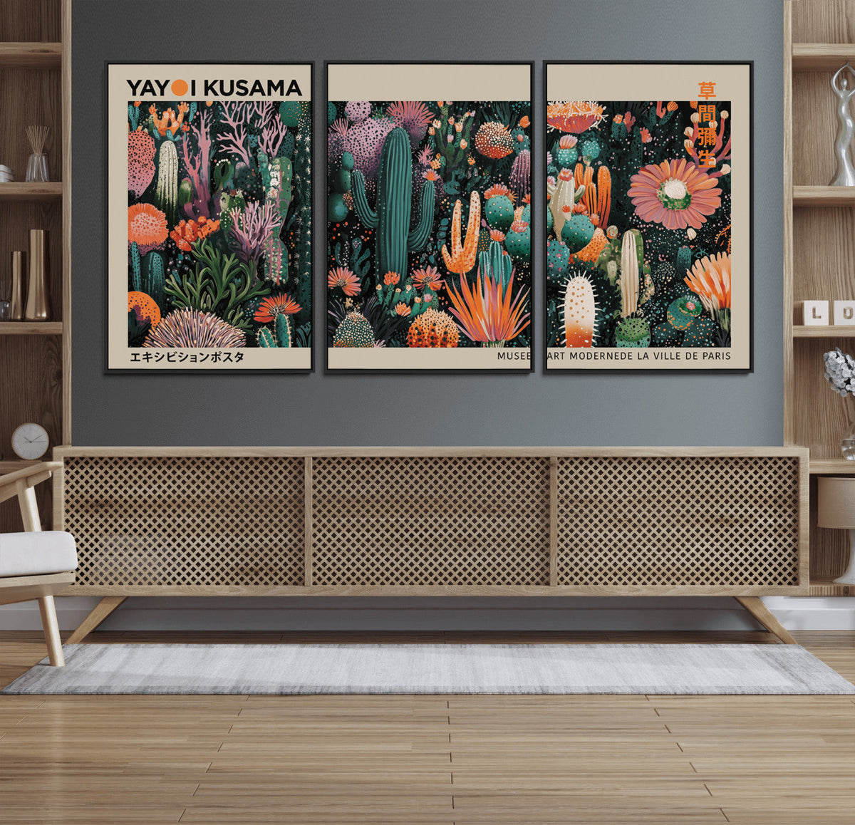 Yayoi Kusama Art Print Canvas – Abstract Mount Fuji Japanese