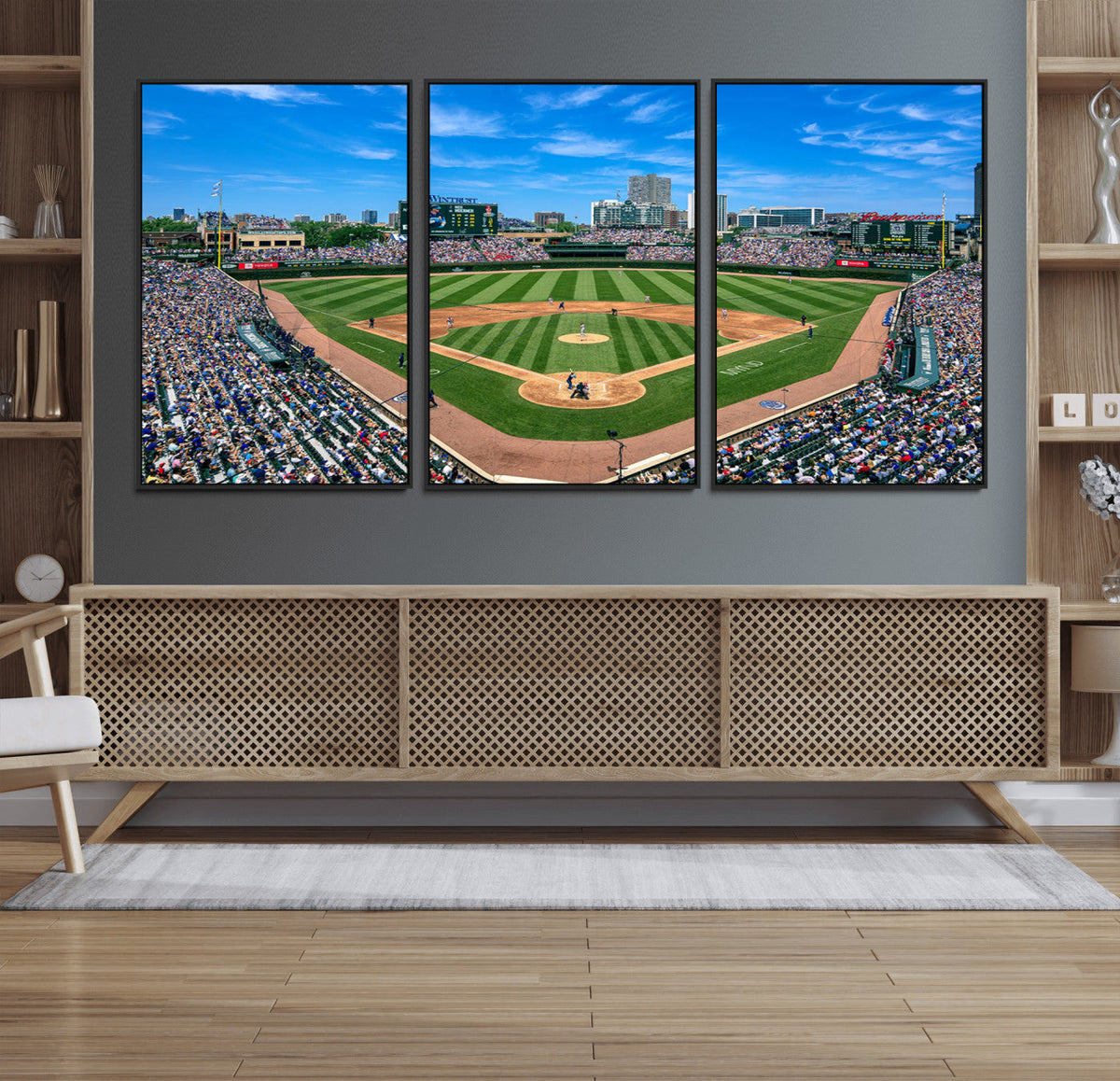 Wrigley Field Baseball Stadium Canvas Wall Art – Packed