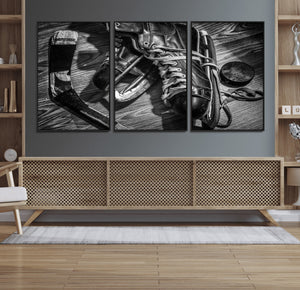 Old Pair of Mens Skates Wall Art Canvas, Men Skates Wall Art