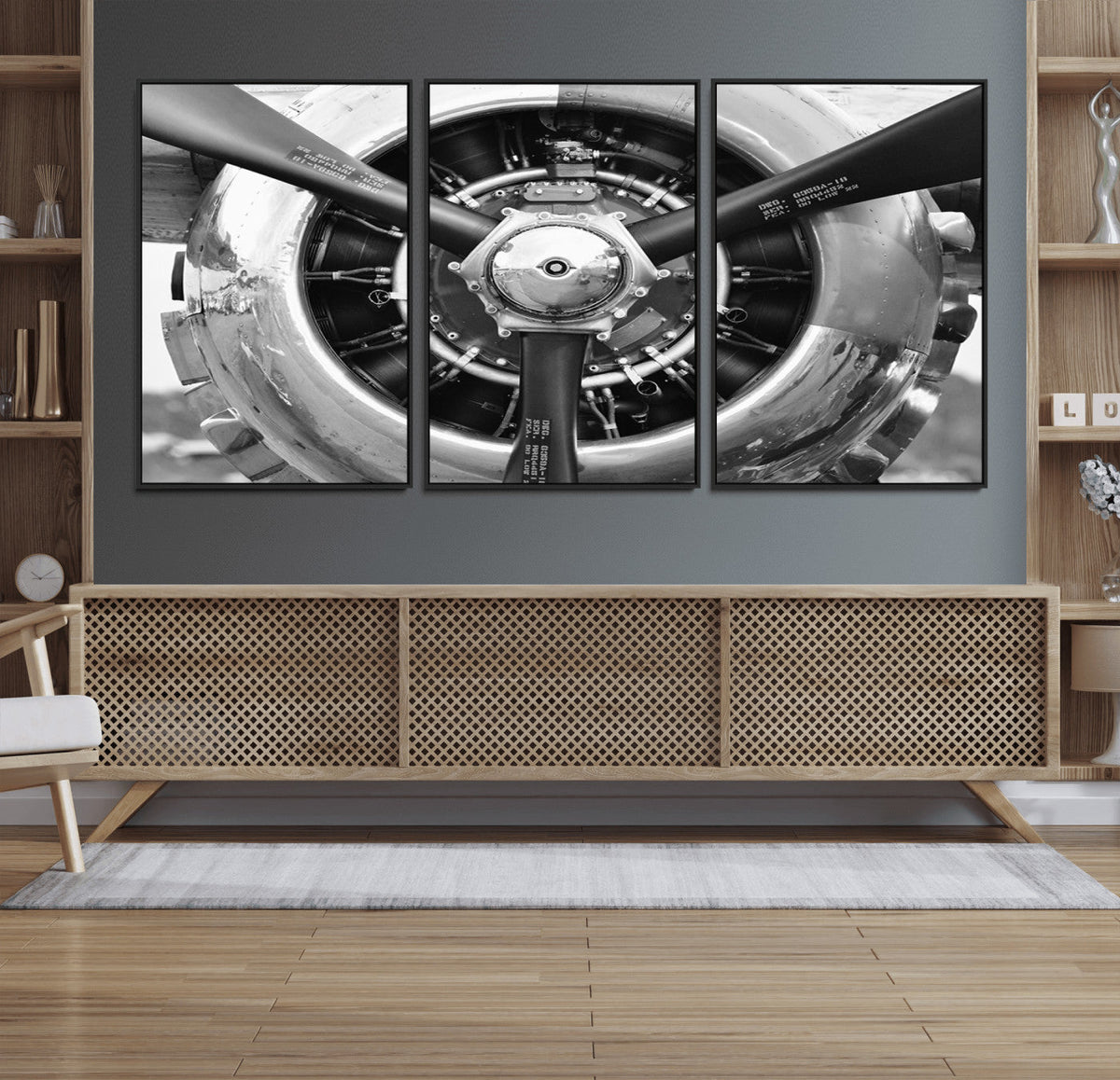 Vintage Airplane Wall Art Canvas Print