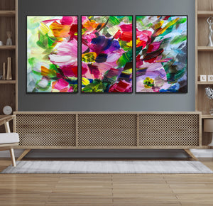 Oil Flower Abstract Canvas Print