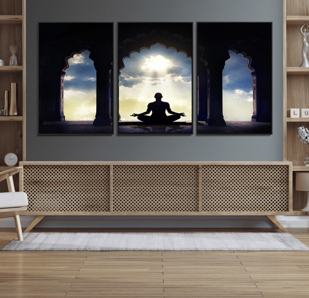 Women and Yoga Wall Art Canvas Print
