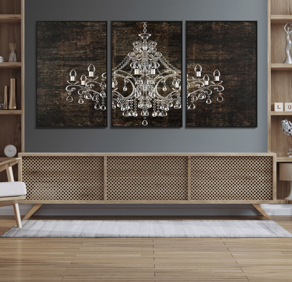 Rustic Chandelier Canvas Print