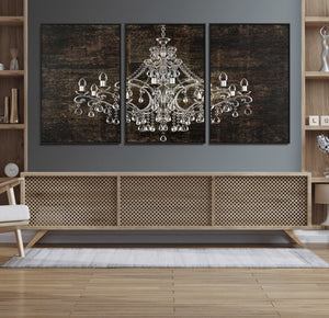 Rustic Chandelier Canvas Print