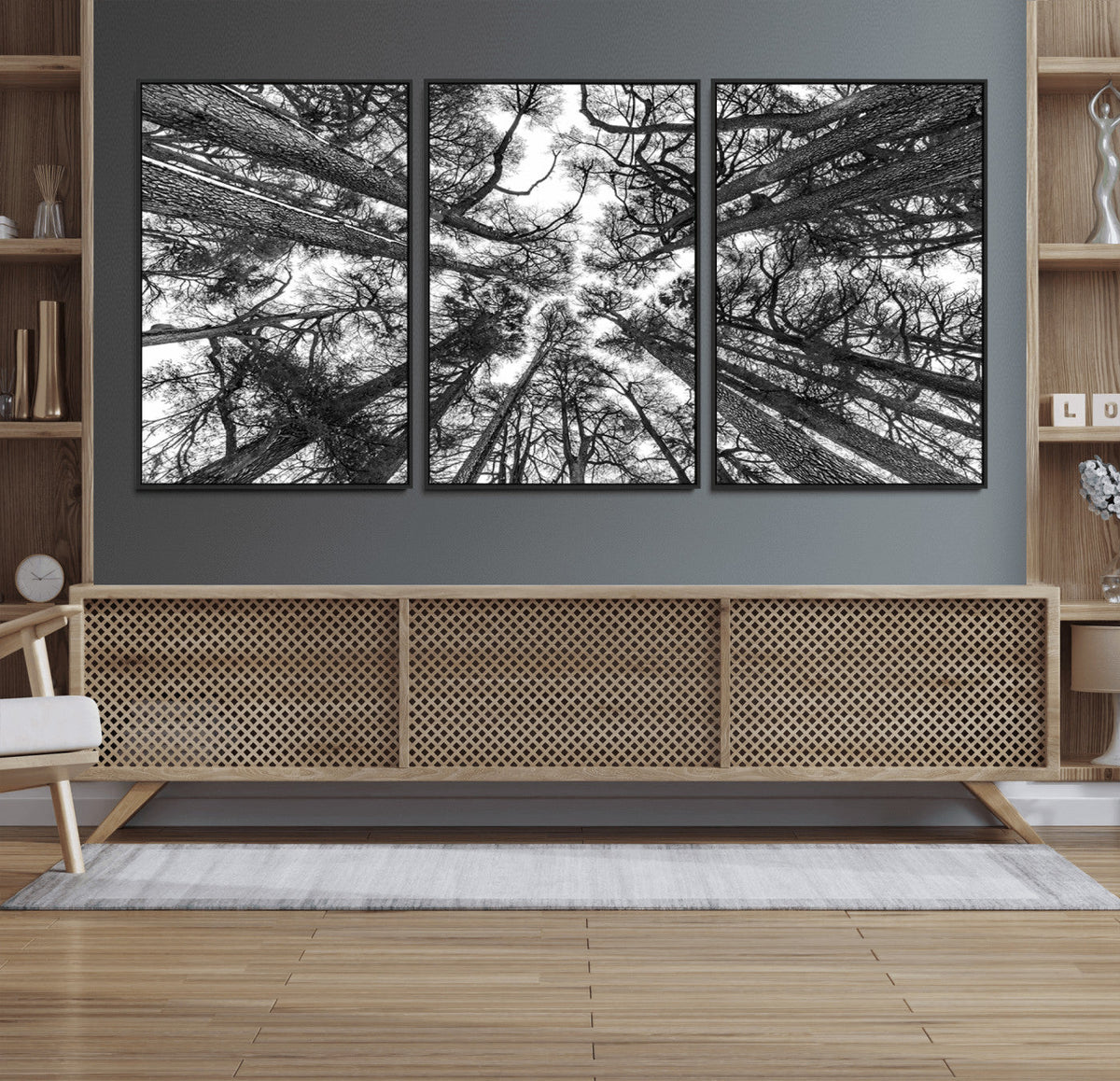 Trees Contemporary Art Canvas Print