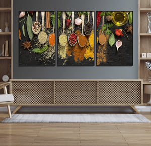 Kitchen Spice Wall Art Canvas Print