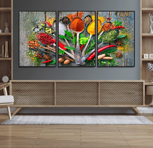 Spoonful of Spices Cooking Wall Art Canvas Print - Vibrant
