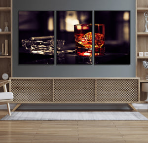 Whiskey and Cigar Canvas – Luxurious Wall Art for Home or