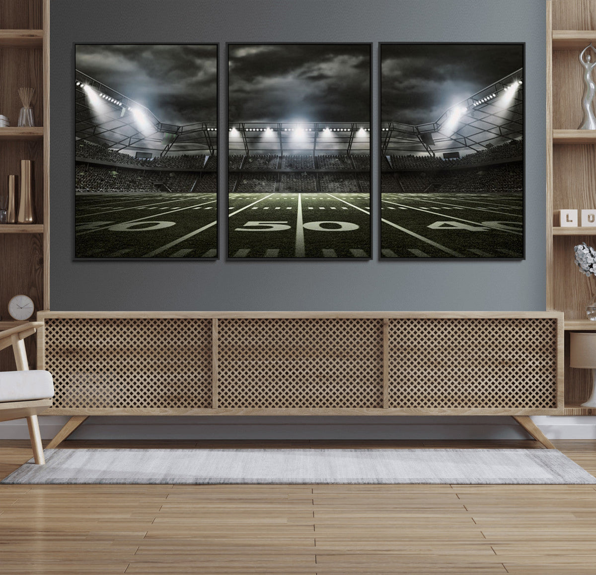 American Football Stadium Wall Art Canvas Print, Stadium