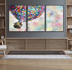 Up Pixar Poster, Look Up Pixar Wall Art, Up Pixar Canvas,