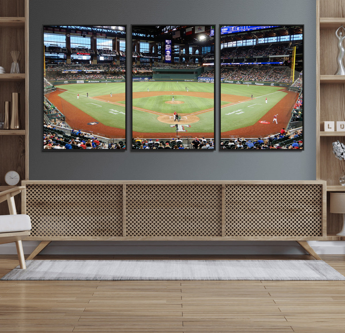 Texas Rangers Baseball Team Print - Arlington Globe Life