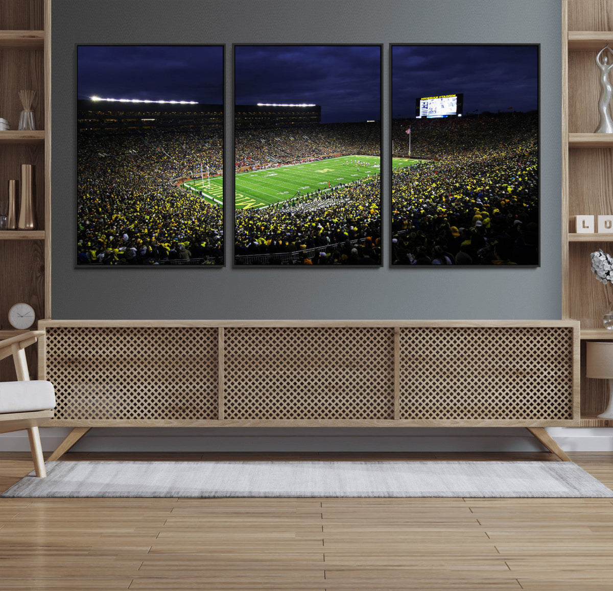 Michigan Wolverines Football Canvas Wall Decor, Football