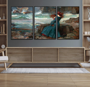 Miranda by the Shore Wall Art Canvas Print – Tempest Scene