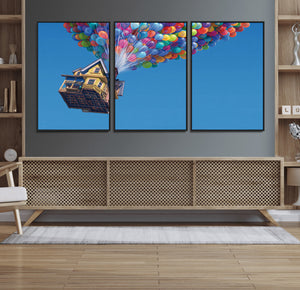 Carl Fredricksen, Up Movie Wall Art, Balloons Wall Art, Air