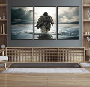 Jesus Walking on Water Wall Art | Canvas Print | Ready to