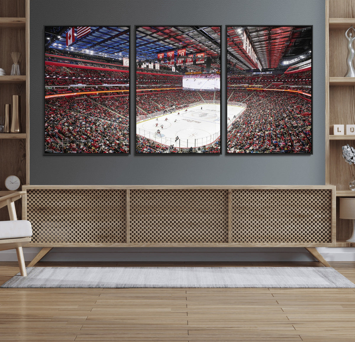Barton Malow Little Caesars Arena Detroit Wall Art Canvas