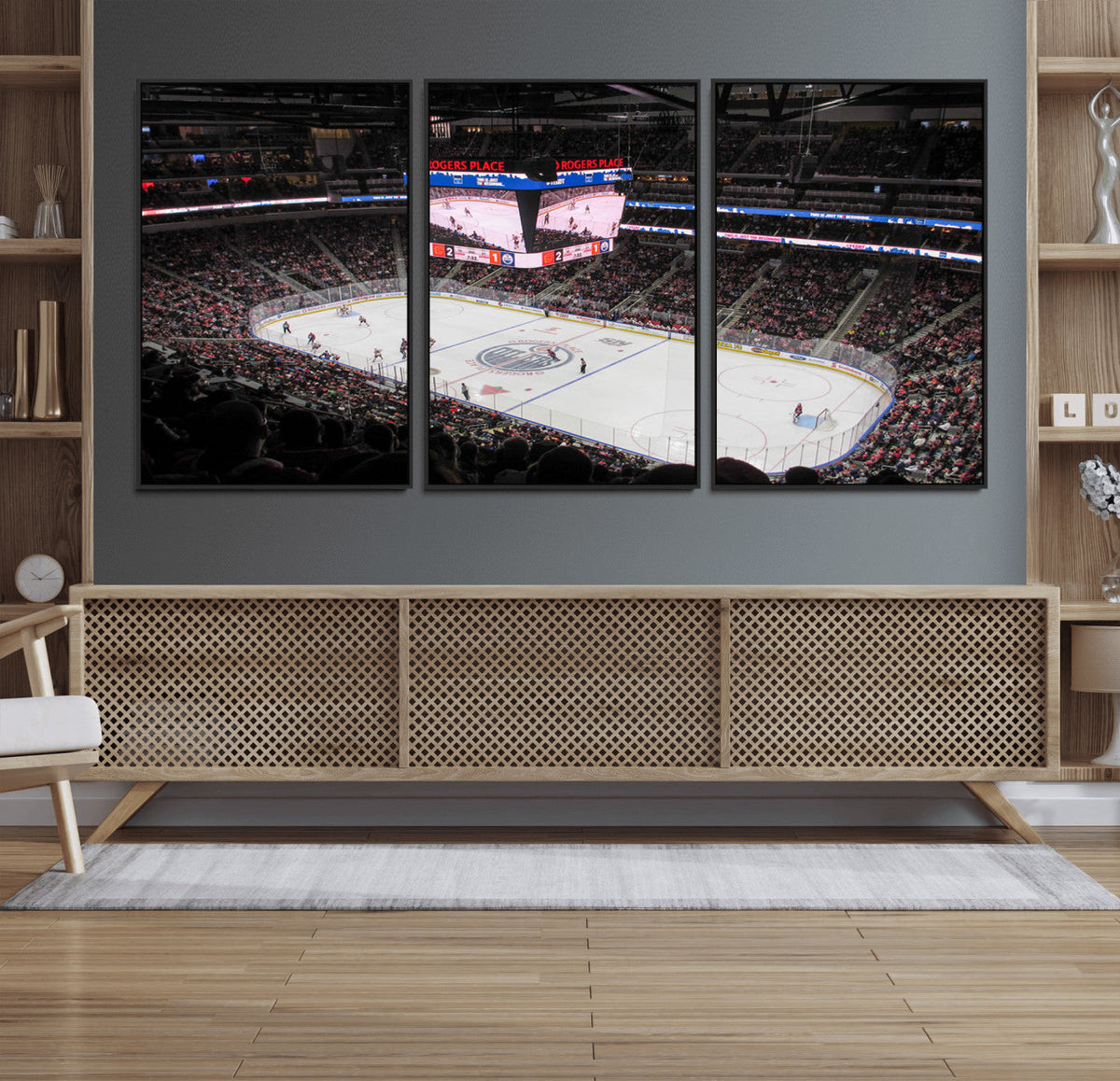 Rogers Place Edmonton Oilers Ice Hockey Stadium Wall Art,