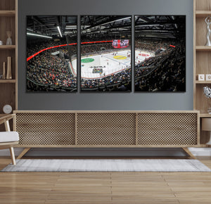 Vaudoise Lausanne Ice Hockey Arena Stadium Wall Art Canvas,