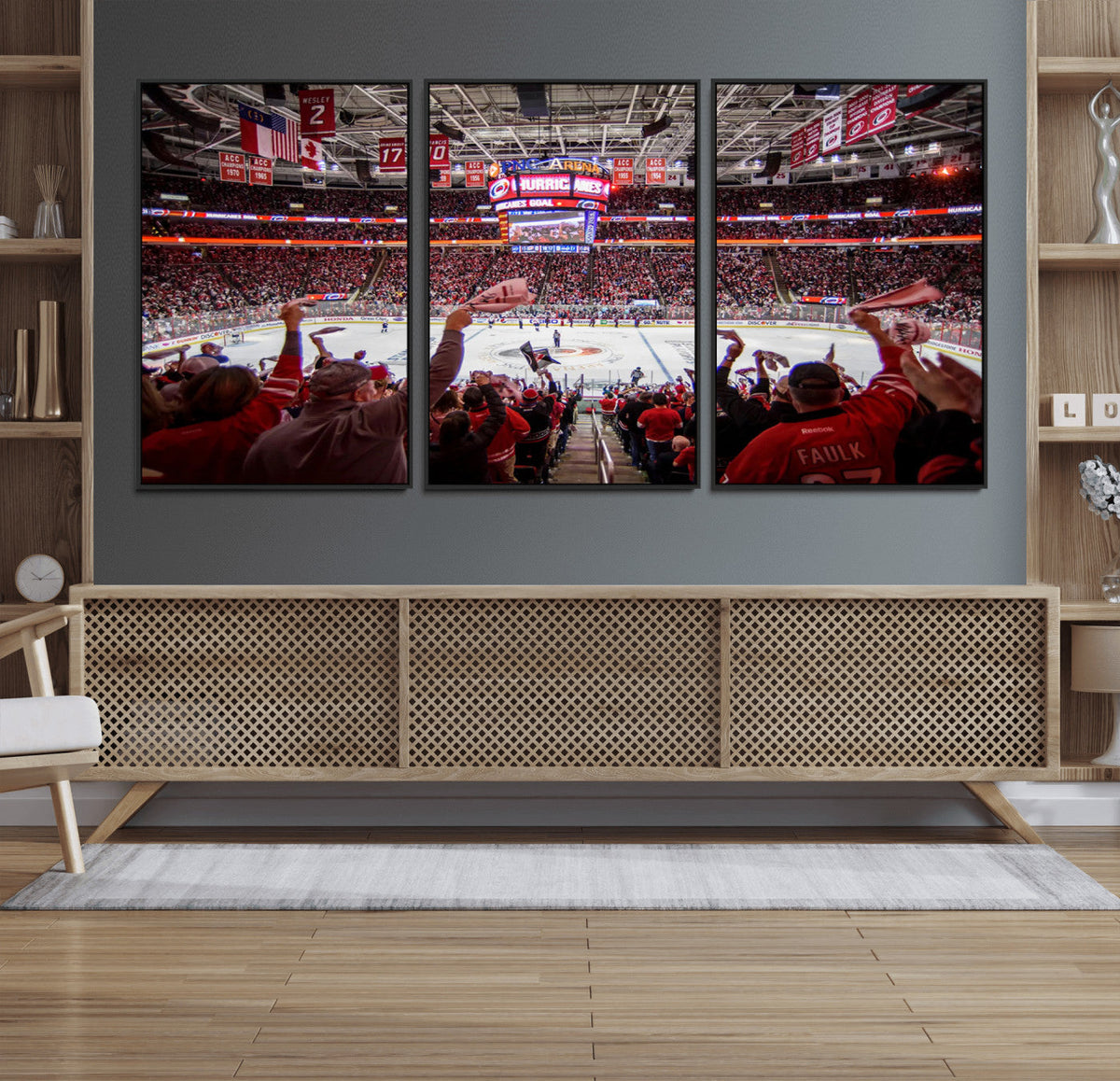 Carolina Hurricanes Ice Hockey Stadium Wall Art, Carolina