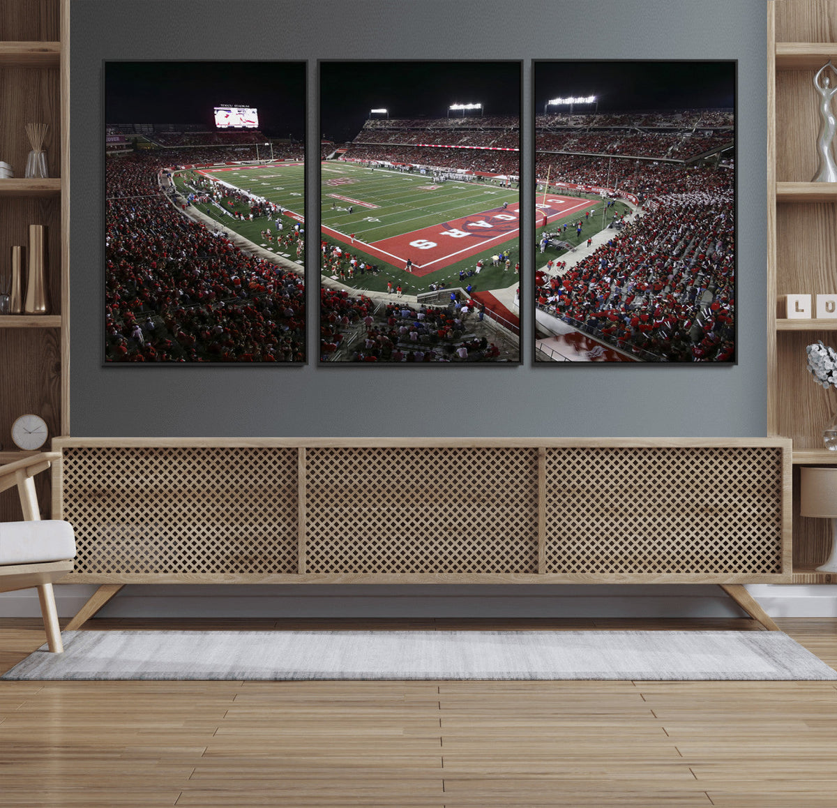 Houston Cougars Football Team Print - Houston TDECU Stadium