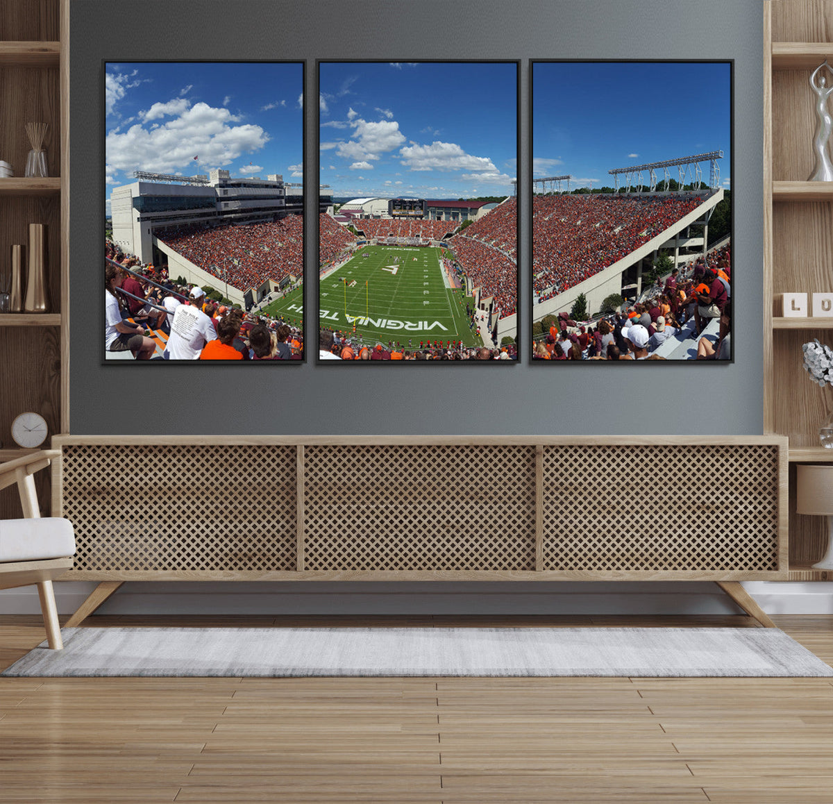 Virginia Tech Hokies Football Team Print - Blacksburg Lane