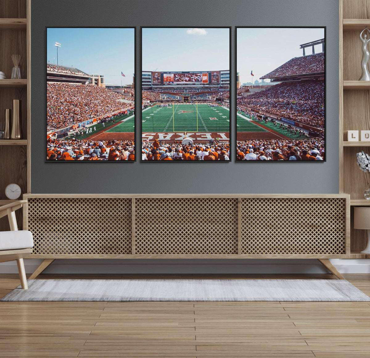 Framed Texas Memorial Stadium Canvas, University of Texas