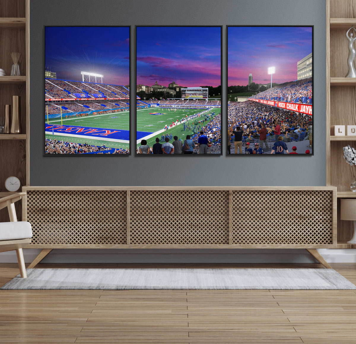 University of Kansas Jayhawks Football Team Print Canvas-