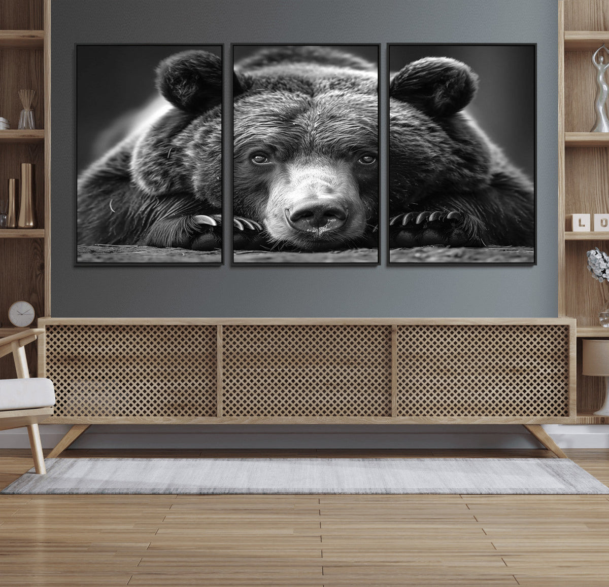 Resting Grizzly 399 Bear Canvas Print | Ready to Hang Wall