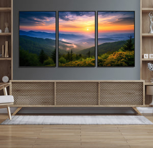 Majestic Mountain Sunrise Print | Landscape Wall Art |
