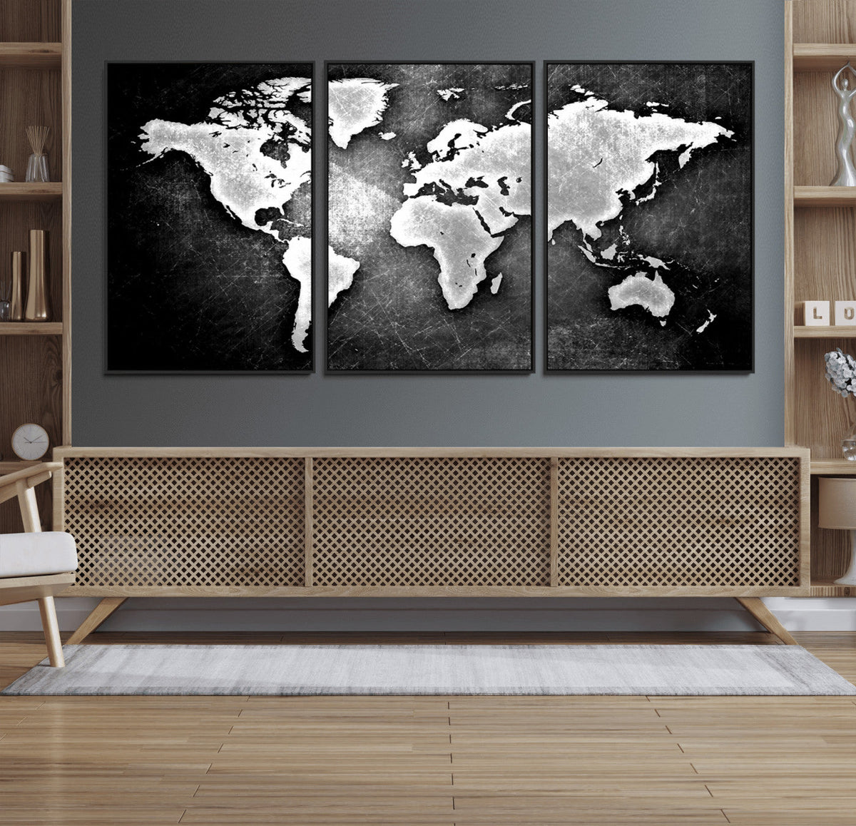 World Map Wall Art Canvas Print – Framed Wall Art for