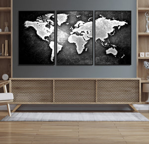 World Map Wall Art Canvas Print – Framed Wall Art for
