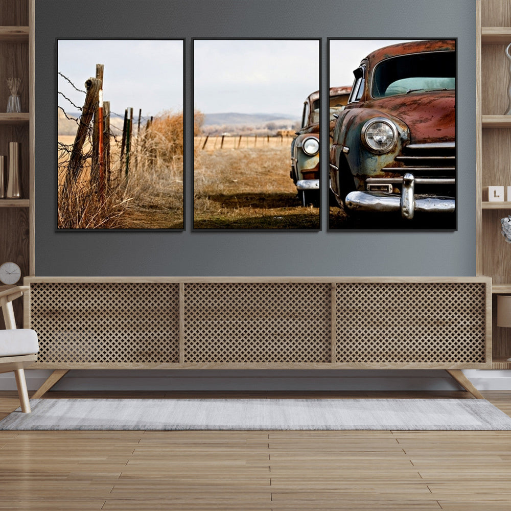 Classic Cars Vintage Wall Art Canvas Print