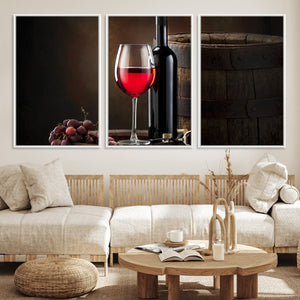 Red Wine and Bottle Canvas Print