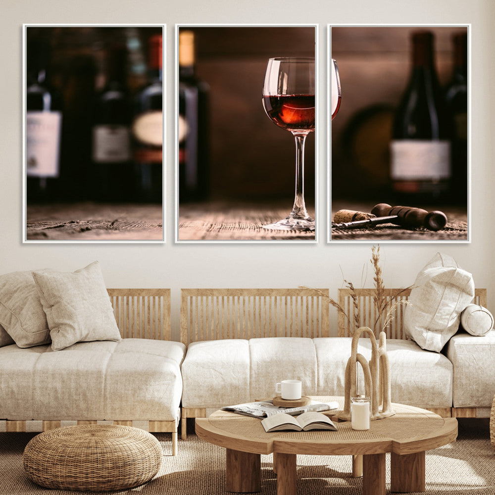 Red Wine and Bottle Canvas Print